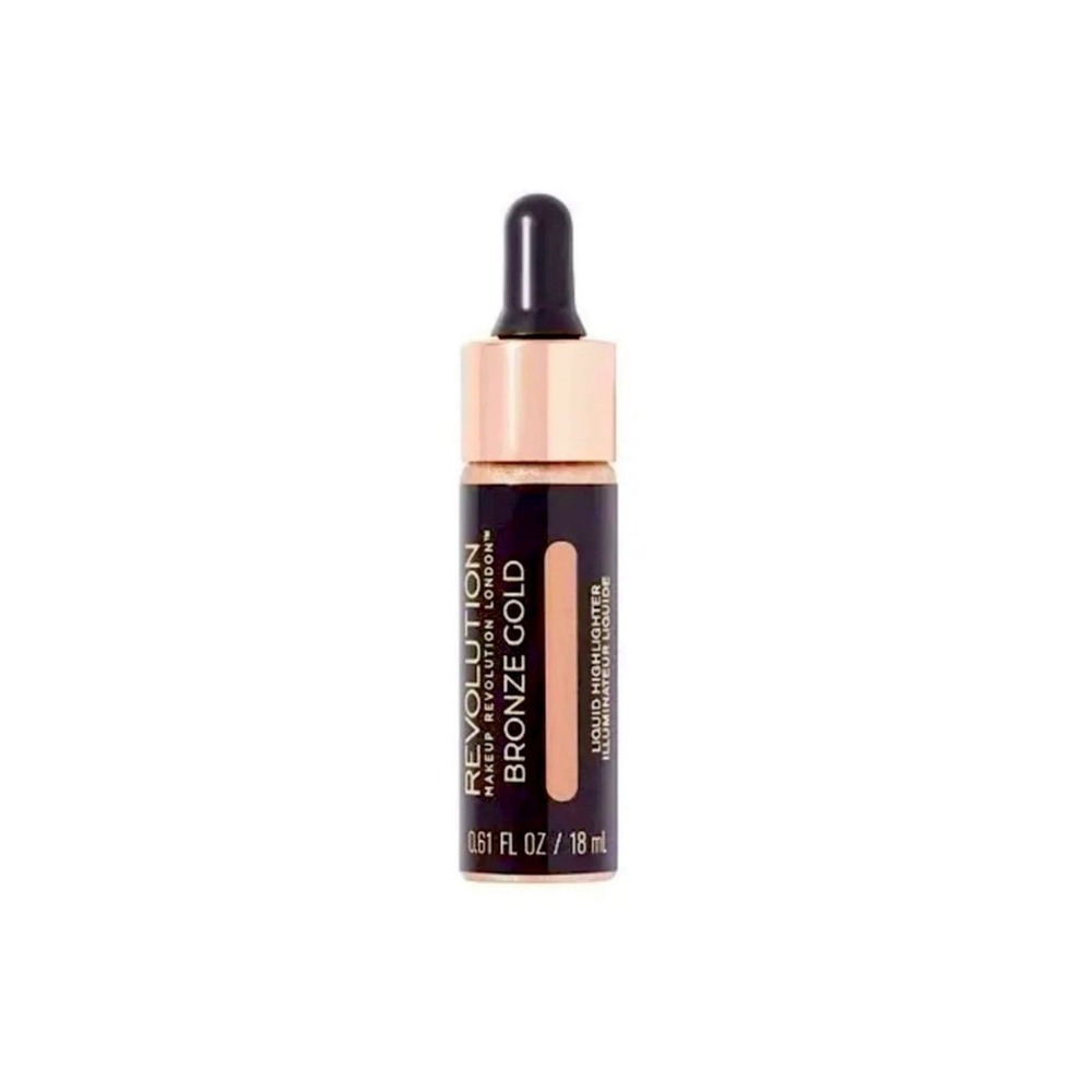 Makeup Revolution Liquid Highlighter Bronze Gold Illuminator 0.61oz 18ml NEW